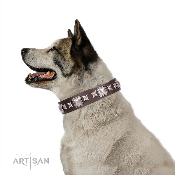 Lederen hondenhalsband Artisan Collection