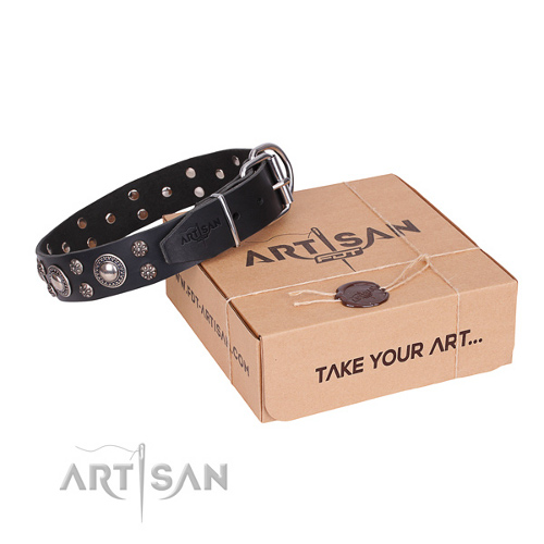 Lederen Honden Halsband Artisan