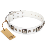 Lederen Honden halsband "Intergalactic Travelling" FDT Artisan Lederen Honden halsband "Intergalactic Travelling" FDT Artisan