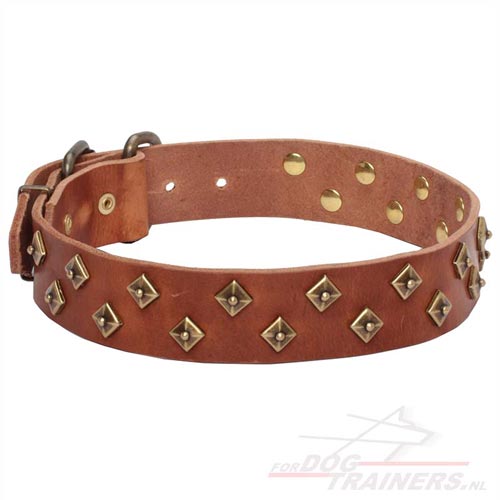 Versierde
Lederen Honden Halsband