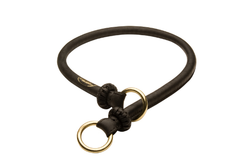 Prachtige Ronde Lederen Stille Choke Halsband