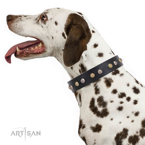 Lederen exclusieve hondenhalsband Artisan Collection