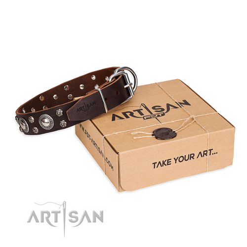 Lederen Honden Halsband Artisan