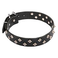 Leren Honden Halsband "Sterrenstelsel Pyramides"