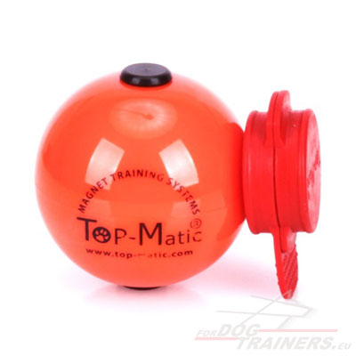 Top-Matic Oranje Rubberbal met de Set van Rode Magneten