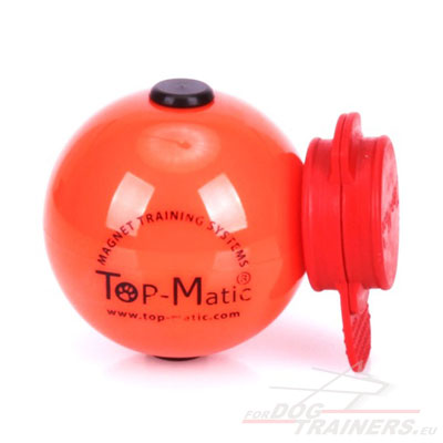 Top-Matic Oranje Rubberbal met de Set van Rode Magneten Top-Matic Oranje Rubberbal met de Set van Rode Magneten