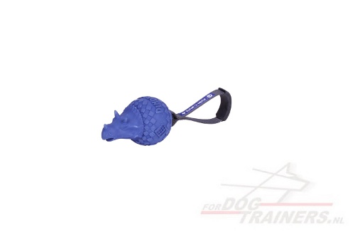 "Triceratops" rubberen blauwe hondenspeelgoed voor plezier "Triceratops" rubberen blauwe hondenspeelgoed voor plezier