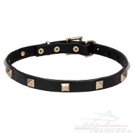 Lederen Honden Halsband Dun Versierd Lederen Honden Halsband Dun Versierd