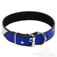 "Amerikaanse Trots" Ledere Honden Halsband "Amerikaanse Trots" Ledere Honden Halsband