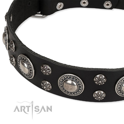 Effectieve lederen Honden halsband