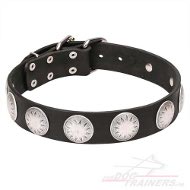Honden Halsband Echte leer Sterren cirkels Honden Halsband Echte leer Sterren cirkels