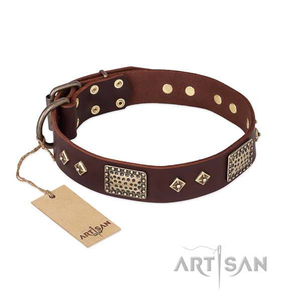 Charmante bruine halsband voor honden