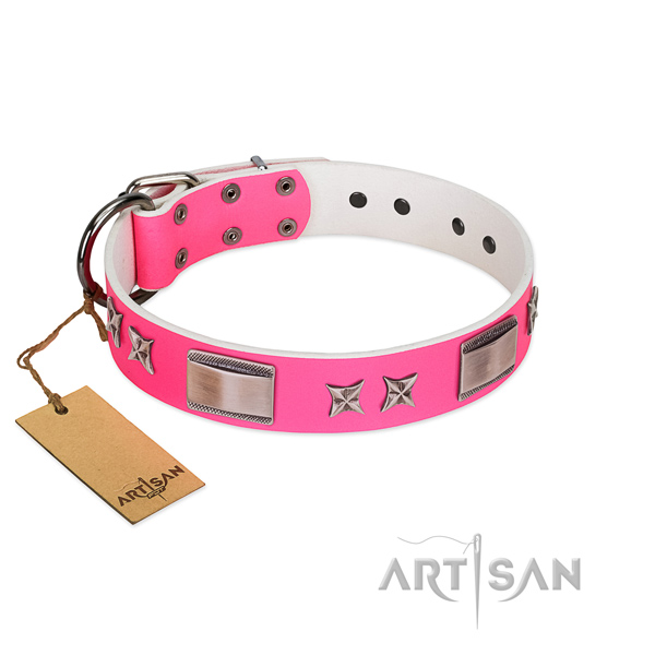 Beste leren halsband roze Beste leren halsband roze