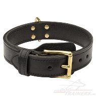 Agitatie Lederen Halsband voor Hond Zwart kleur Agitatie Lederen Halsband voor Hond Zwart kleur