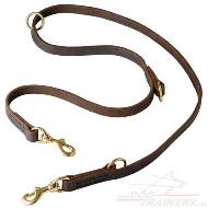 Leather multifunctional leash for training