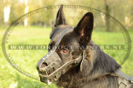 Leren Muilkorf met nappa-voering voor Duitse Herder Leren Muilkorf met nappa-voering voor Duitse Herder