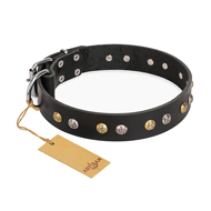 Stoere leren hondenhalsband "Jewerly Peas" FDT Artisan Stoere leren hondenhalsband "Jewerly Peas" FDT Artisan